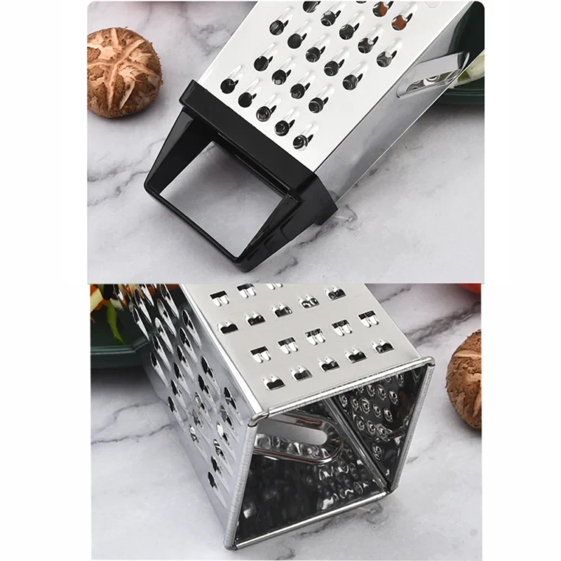 kf-S04a503de095148598b93e2fc4f755466z 1pc Stainless Steel 4 Side Planer Multifunctional Cheese Ginger Vegetable Spices Small Grater for Kitchen