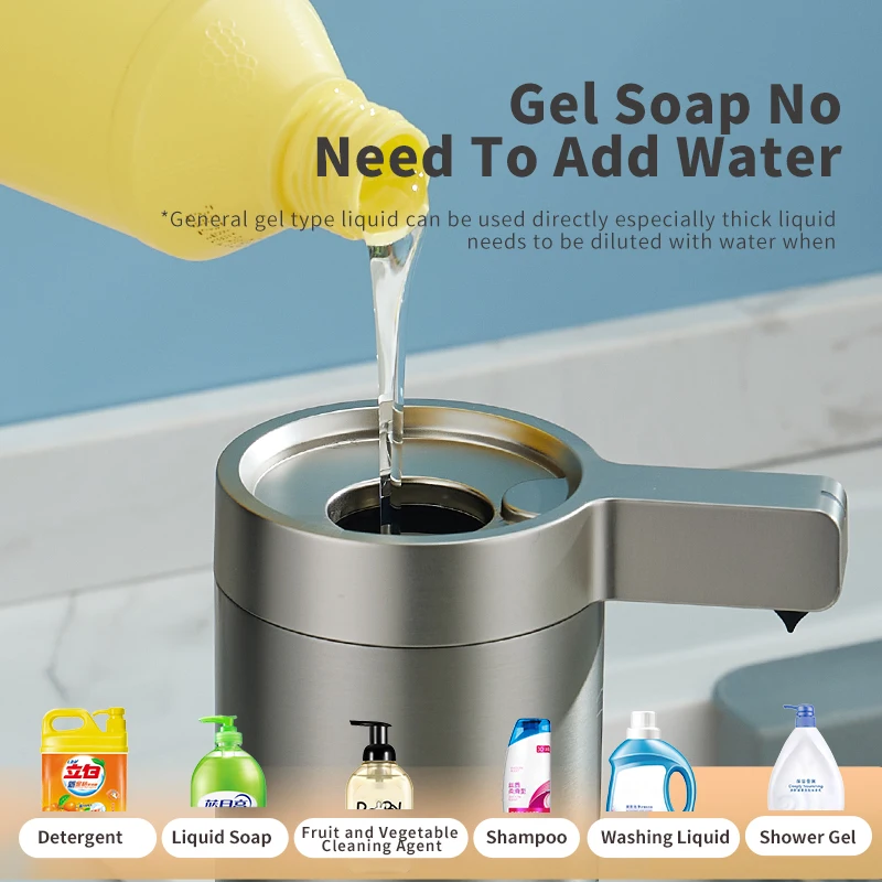 Kitchen Soap Machine Automatic Sensor Out of Hand Sanitizer Smart Electric Body Wash Soap Dispenser 304 Stainless Steel