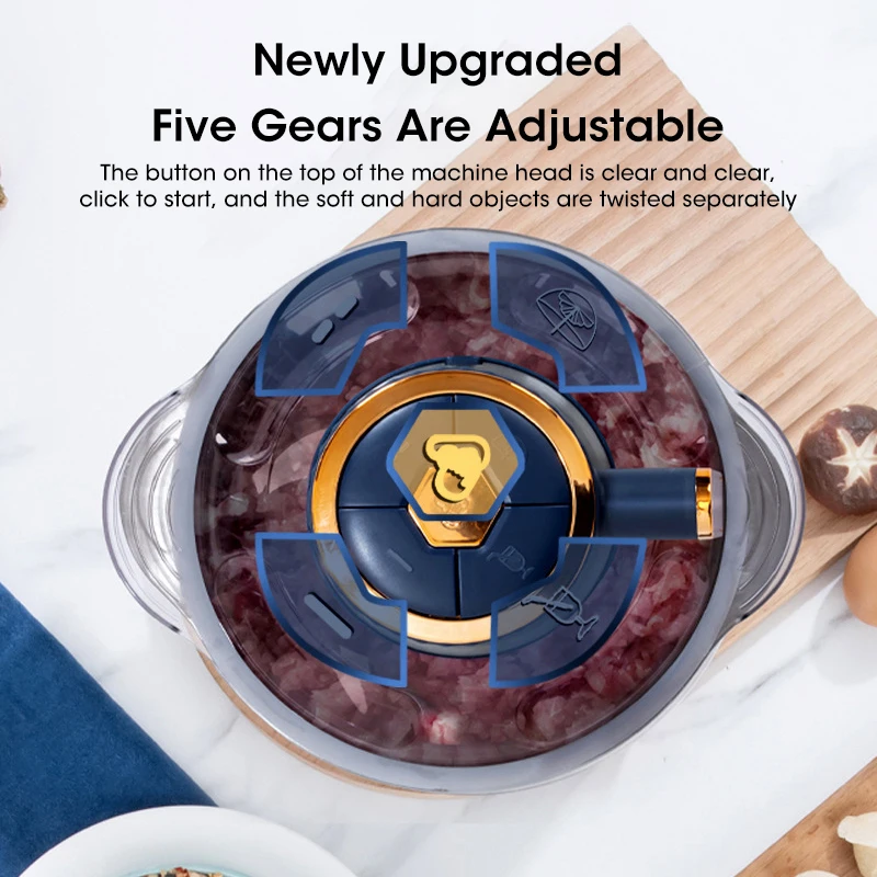 kf-S08abba8d41504f6d9835b52612695fa0L 5L Electric Meat Grinders Food Crusher Stainless Steel Multifunctional Vegetable Slicer Processor Chopper Kitchen Appliances