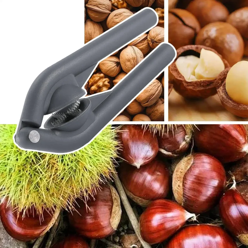 kf-S09d67f4bff0b41e79afce16e3cc2b1d8y Stainless Steel Chestnut Clip Machine Nutcracker Opener Tool Nuts Walnut Cut Sheller Chestnut Shelling Cutter Kitchen Gadgets