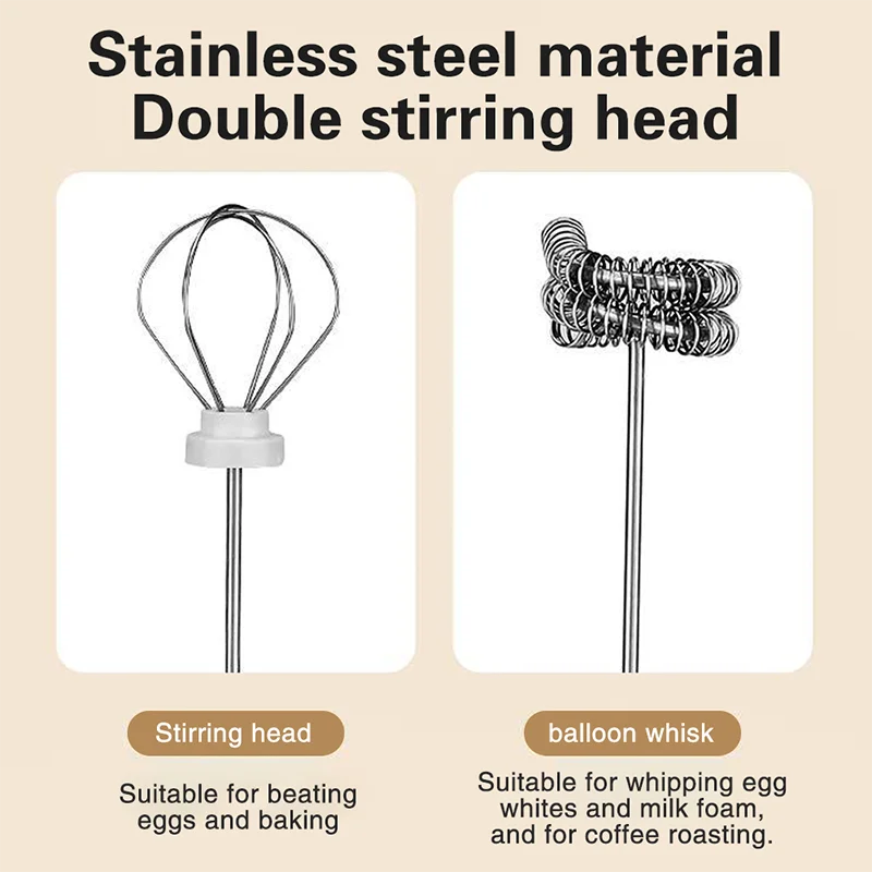 kf-S12e590a651174b0eb221de5b33a3244f9 Wireless Type-C Rechargeable 3-speed Mini Handheld Milk Frother Coffee Frother Portable Kitchen Cooking Tools Whisk Foam Blender