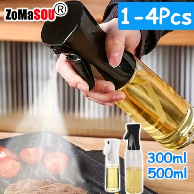kf-S210d2d5aefc748089ec92a11617057bav 1-4Pcs Plastic Oil Sprayer Bottle 300ml/500ml Oil Dispenser Seasoning Sprayer Jar Kitchen Cooking BBQ Baking Roasting Picnic