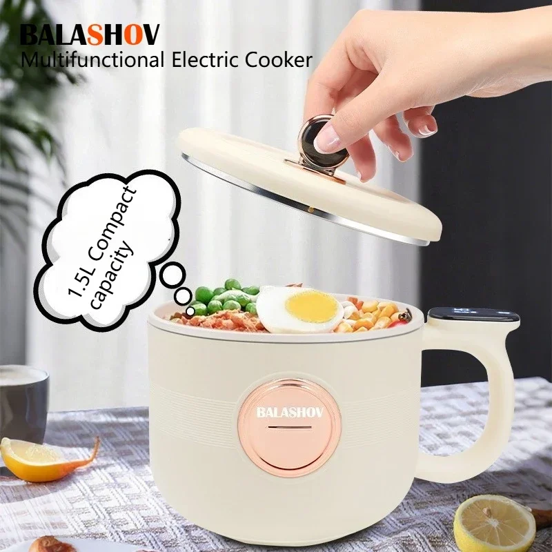 kf-S2a1021c08fc94854a482a2547d6072f3E 1.5L Mini Cooker Electric Rice Cooker Multifunction Cooking Machine Non-Stick Hot Pot Steamed Rice Pot For Home Kitchen 220V