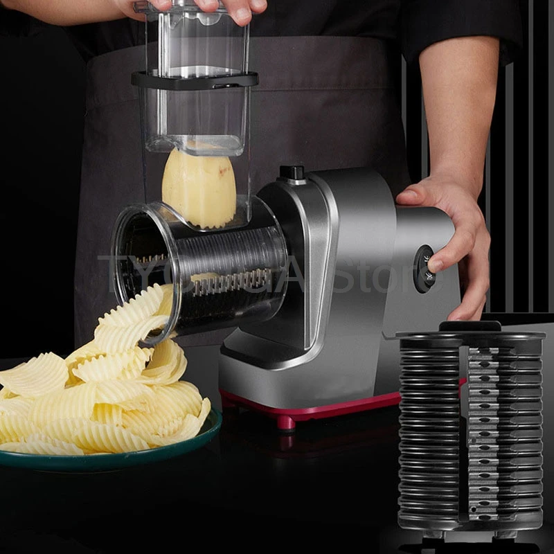 kf-S2bfd642b27d64c5c8e2d1cfed2accf44G Electric Vegetable Slicer Commercial Multi Function Food Cutter Machine Automatic Potato Shredder Slicer and Grater For Kitchen