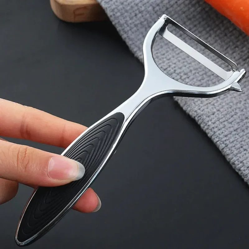 kf-S34e5e5976ebd4c0e88c24f81f07030bdv Two-piece Stainless Steel Peeler Zinc Alloy Blade Multifunctional Vegetables and Fruits Peeling Knife Household Kitchen Tools