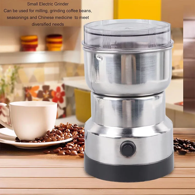 kf-S3f7d76aac924419fbb073fecded8787cR Kitchen Multifunctional 4 Blade Grain Grinder Coffee Chopping Home Electric Coffee Grinder Nut Bean Flavor Blender