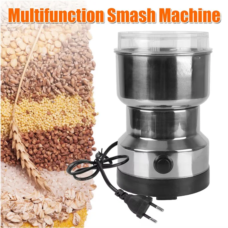 kf-S407dd81cb22143fb9bd79a63cfc14017h Kitchen Multifunctional 4 Blade Grain Grinder Coffee Chopping Home Electric Coffee Grinder Nut Bean Flavor Blender