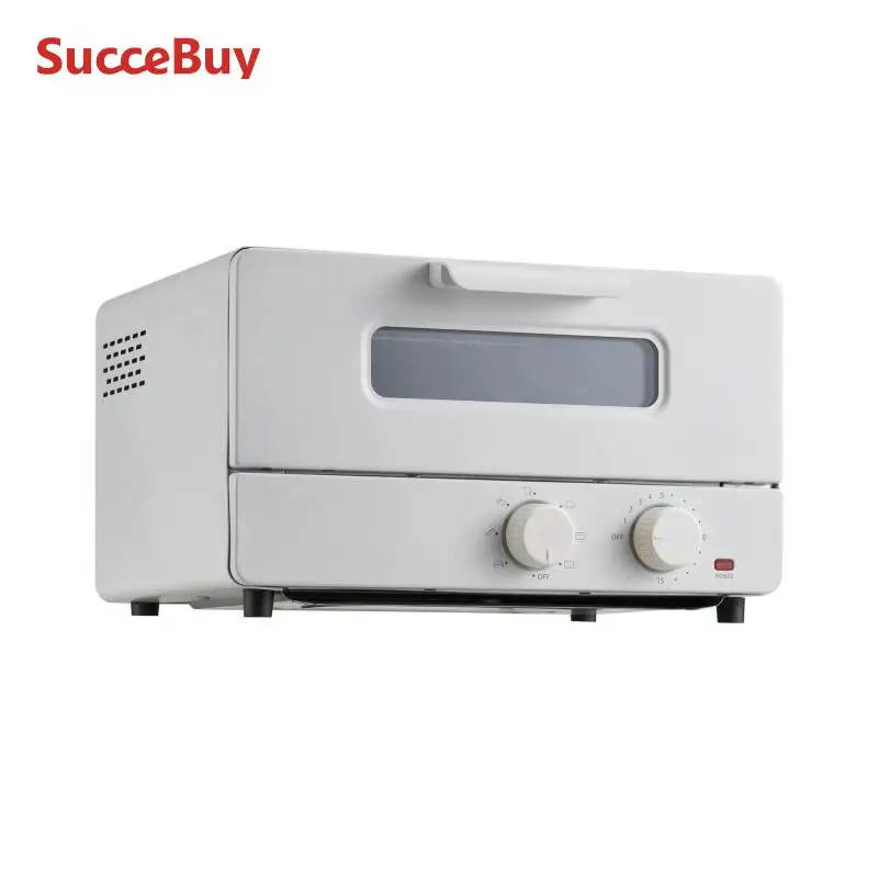 VEVOR 5-IN-1 Steam Oven Toaster 12L Convection Oven 1300W Steam Toaster Oven Countertop Combo with Grill Pizza Pan Gloves White