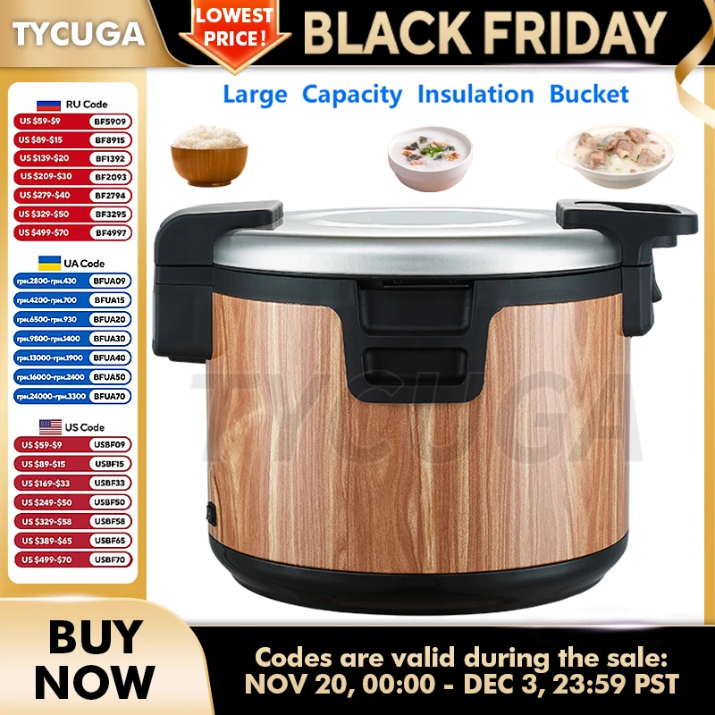 kf-S4686ab5353524a2a88dd5075349528bcl 220V Electric Rice Cooker Rice Cooker Non-stick Inner Liner Soup Rice Warmer Kitchen Appliances For Restaurant/Hotel 15/19/32L