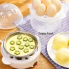 Multifunctional Egg Boiler Electric Egg Steamer Cooking Breakfast Machine Double Layers Egg Cooker Mini Steamer Poacher Kitchen