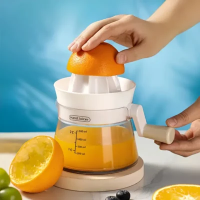 kf-S4b6eacba73aa4303ba680aebd3e3d0c7L Manual Juicer with Built-in Measure, Hand Squeezer for Lemon, Lime, Orange. For Home, Office, Camping. Kitchen & Desk Gadget.