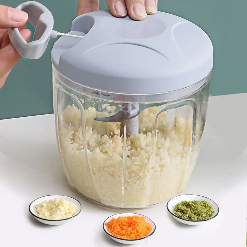 kf-S57bcc6995c2441e8845e3c1076eb2ddcz Xiaomi Manual Crusher Vegetable Cutter 500/900ML Chili Onion Garlic Chopper Hand Pull Vegetable Cutter Kitchen Cooking Tools