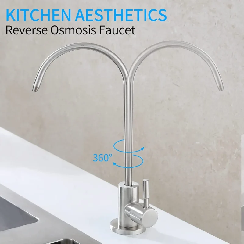 kf-S5f9492b79f3747aba9b9c0c1bdaa842d3 Water Purifier Faucet, Lead-Free Filtered Faucet Fits Reverse Osmosis Units or Water Filtration System Kitchen RO Faucet