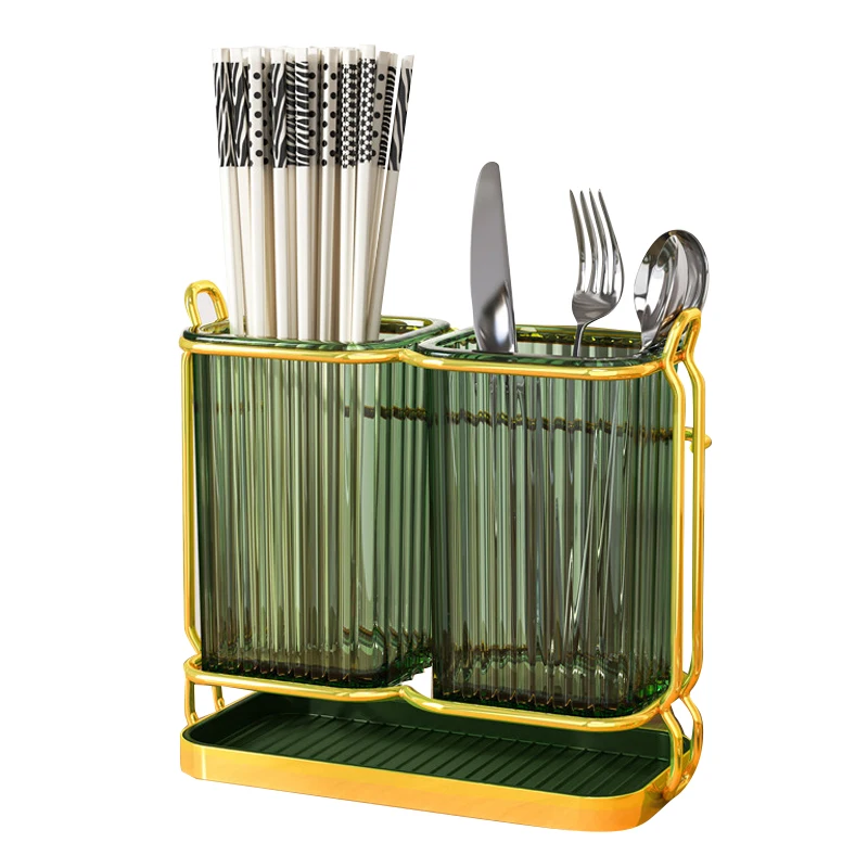 kf-S62939ead26ae4ecf80efce5348539463B Kitchen Cutlery Holder Desktop Cutlery Drain Rack Nordic Light Luxury Cutlery Storage Rack Fork Spoon Holder Tableware Organizer