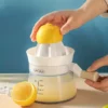 Manual Juicer with Built-in Measure, Hand Squeezer for Lemon, Lime, Orange. For Home, Office, Camping. Kitchen & Desk Gadget.