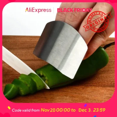 kf-S66bb9e296c6a445aa0a2feed55784a1a0 Food Grade Stainless Steel Finger Guard - Kitchen Slicing Safety Protector for Vegetable Cutting, Anti-Cut Glove Alternative