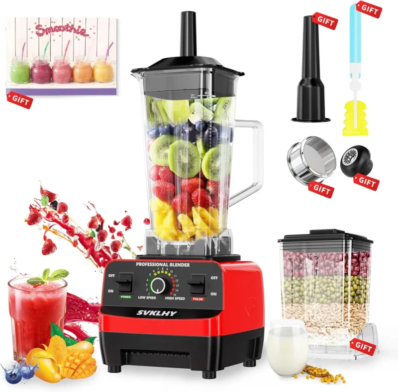 Smoothie Blender: [1600W German Motor][8-Tip Upgraded Blades][15 Speed Control] Professional Blenders for Kitchen Smoothies Juic