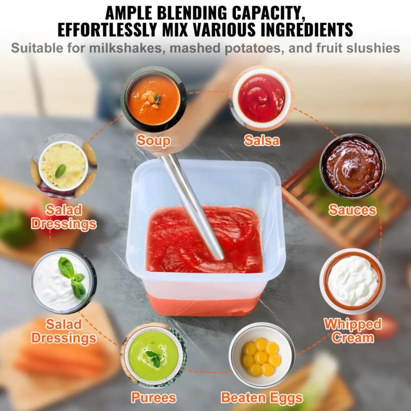 kf-S6d5e36ea81fc4aa09da0c8755491bd8bP SucceBuy Commercial Immersion Blender 500 Watt Heavy Duty Hand Mixer Variable Speed Kitchen Stick Mixer with 304 Stainless Steel