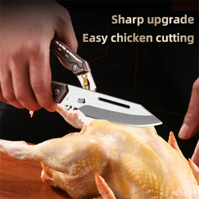 Heavy Duty Poultry Shears - A Must Have Kitchen Shears for Chicken and Meat Cutting - Stainless Food Kitchen Scissors