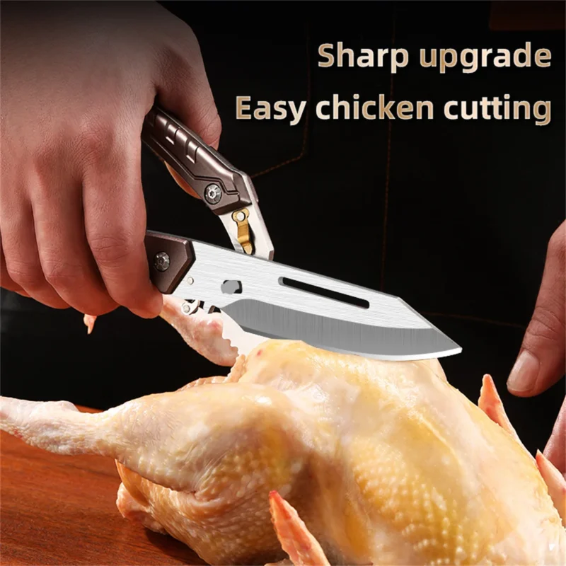 Heavy Duty Poultry Shears - A Must Have Kitchen Shears for Chicken and Meat Cutting - Stainless Food Kitchen Scissors