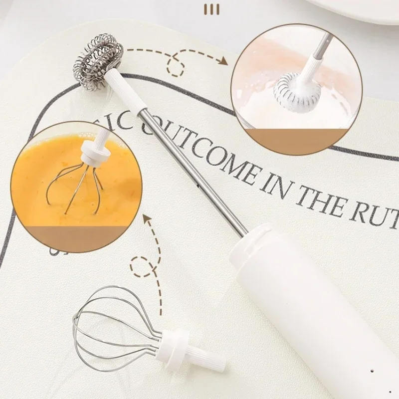 kf-S7484541f937e4c5fb6750658fad9f795s Multi functional handheld electric milk frother, rechargeable model, portable coffee frother, household kitchen small egg beater