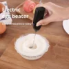 Electric Egg Beater Milk Frother For Coffee Household Kitchen Mini Stainless Steel Coffee Milk Tea Blender