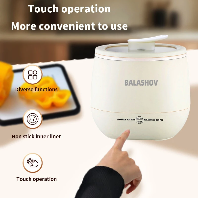 kf-S7bdae999f4514fa7891ca27d17b4d40aI 1.8L Portable Mini Rice Cooker Household Kitchen Multifunctional Non-Stick Electric Cooking machine 1-2 People Small Rice Cooker