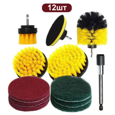 kf-S7f28a2e123424d5c8998ae05699d4f65u Electric Drill Brush Kit Electric Cleaning Brush Tool For Car Tile Bathroom Brush Bathroom Kitchen Plastic Scrubber Brushes