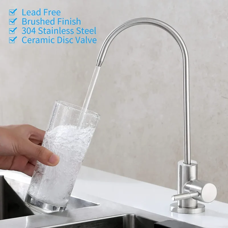 kf-S8285a6b7bfa941019786579bd1d9a7f9H Water Filter Purifier Faucet, Lead-Free Filtered Faucet Fits Reverse Osmosis Units or Water Filtration System Kitchen RO Faucet