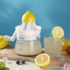 Manual Juicer with Built-in Measure, Hand Squeezer for Lemon, Lime, Orange. For Home, Office, Camping. Kitchen & Desk Gadget.