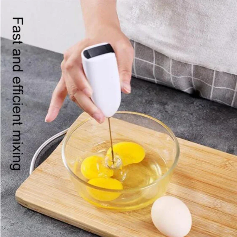 Electric Whisk Mixer Household Handheld Mini Egg Beater Kitchen Blender Coffee Milk Tea Beat Up Cream Stirring