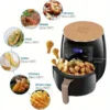 6L Large Capacity Digital Touch Air Fryer Multi Use Non Stick Energy Saving Easy Clean Oven For Household Kitchen Cooking