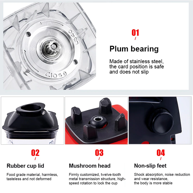 kf-S8db461ace6494876900fc2ae0e56ed63z 2000W Heavy Duty Commercial Blender Stationary Mixer Food Processor Ice Smoothies for Kitchen High Power Juicer Blender BPA Free