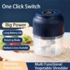 250ml Mini Wireless USB Rechargeable Electric Vegetable Chopper Garlic Crusher Food Chopper for Kitchen Gadgets for Garlic