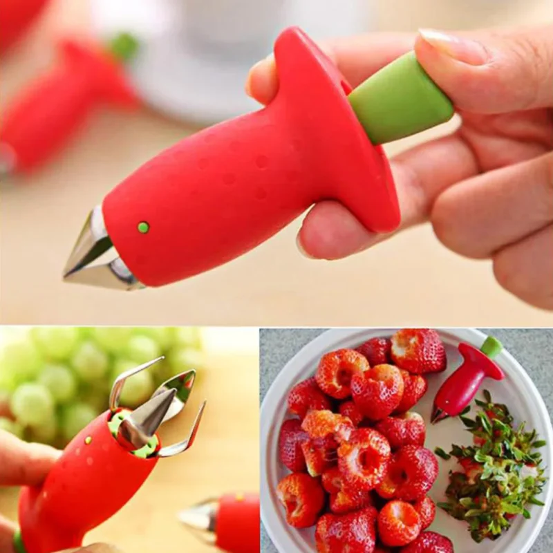 kf-Sa0228aeb9ff24eecaa6ab1c314d54b83e Strawberry Huller Pineapple Cutters Novel Tomato Stalks Remover Fruit Knife Useful Strawberry Leaf Cleaner Kitchen Accessories
