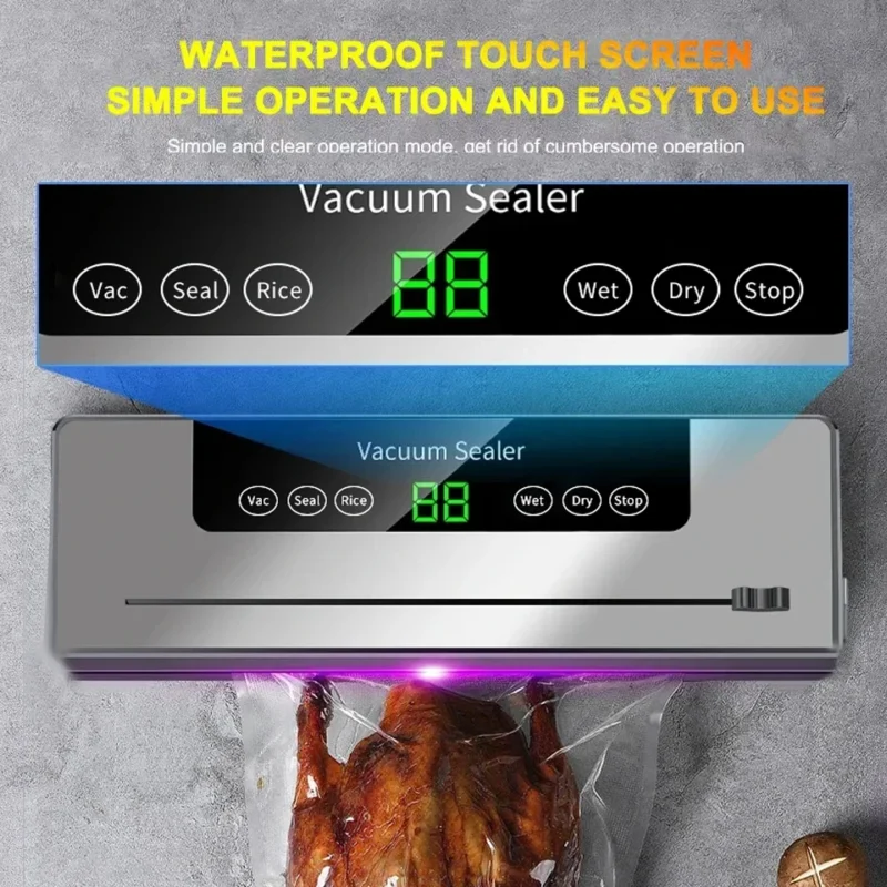 kf-Sa36d6f9253fa49a4afda11682de9605ei Electric Vacuum Sealer Built-in Cutter Kitchen Food Storage Seal Touch Button Dry/Wet Food Sealing Vacuum packaging machine