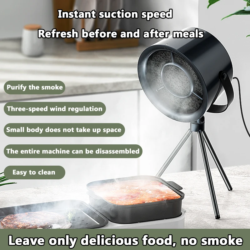 kf-Sa8090e909339442daf938c96b72e4ef1E Powerful Suction Desktop Range Hood, Portable Mini Air Purifier with Ultra Quiet Operation and Washable Filter for Kitchen Dorm