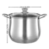 1pc Large Stainless Steel Stock Pot - Ideal for Soups, Stews, and More - Durable, Easy to Clean - Essential Kitchen Gadget