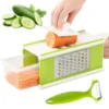 kf-Sb4e95425395c40be8295c523f53bb6c5O Multi-functional Manual Stainless Steel Vegetable Cutter Slicer Household Potato and Fruit Grater Creative Kitchen Gadgets