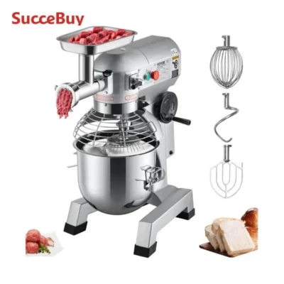kf-Sb778901514e24ac494b9df4c5f0b08462 SucceBuy 20Qt Commercial Electric Stand Food Mixer 1100W Professional Kitchen Dough Mixer Bread Pastry Kneading Whipping Machine