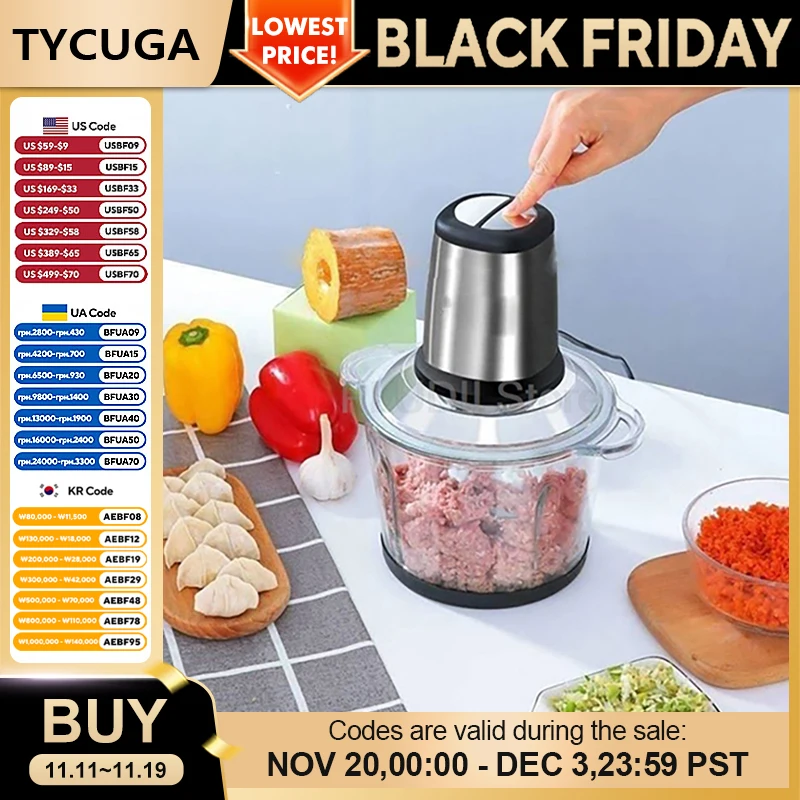 Multifunction Blender Dry Wet Grinding Machine Large Capacity For Soy Milk Meat Grinding Grains Spices Kitchen Food Processor