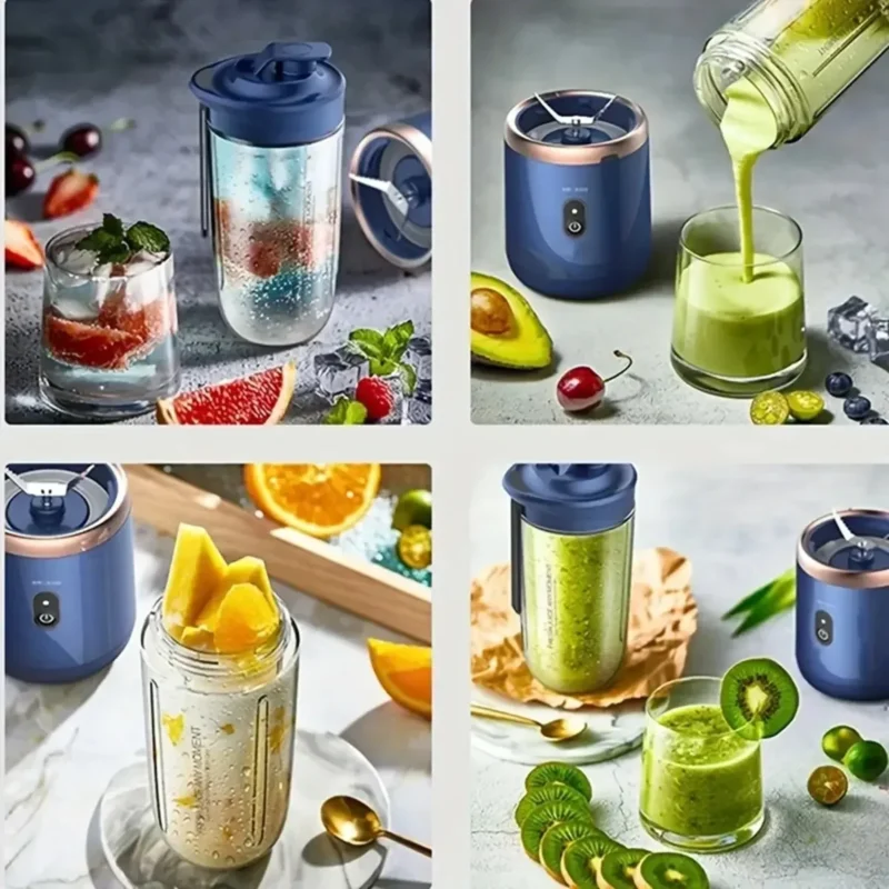 6-color 400ml portable blender, electric cup juicer, travel portable fresh juice blender, USB milkshake blender，Kitchen tools