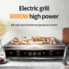 Smokeless Electric BBQ Grill Commercial StainlessSteel Kebab Rotisserie Oven 8000W Grilling Machine Restaurant Kitchen Equipment