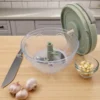 Portable Vegetable and Food Cutter Manual Garlic Puller Fruit Chopper Multi-function Meat Grinder Vegetable Cutter Kitchen Tool