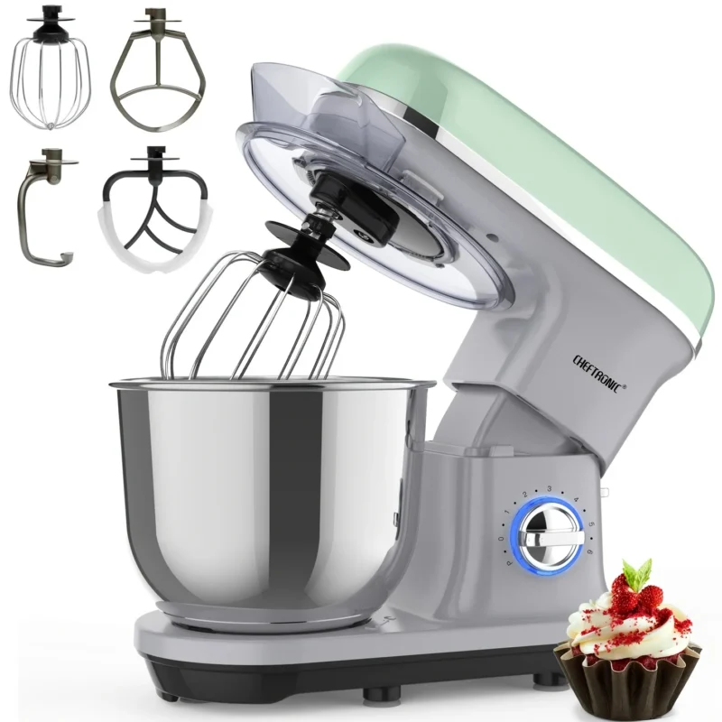 kf-Sd66f8feeeea246858b8c655d580172945 1pc CHEFTRONIC Stand Mixer, 5.5QT Tilt-Head Electric Household food processors - 500W 6+P Speed, home appliance, US Plug