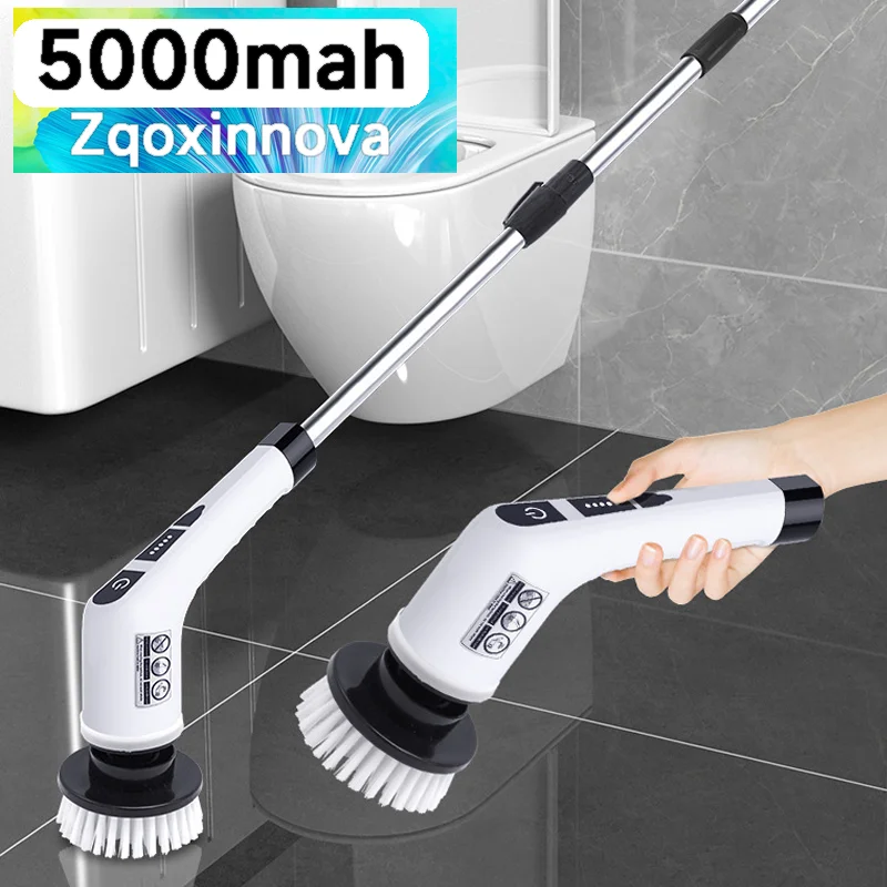 Household Cordless Spin Scrubber Kitchen Gadgets Hair Brushes Bathroom Broom Toilet Mops Electric Multipurpose Cleaning Brush