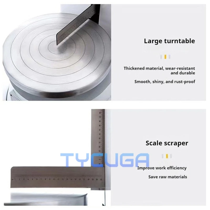 kf-Se3c5a6e3e9904f97b4d25d44dd50763dn Commercial Electric Cake Spread Machine Round Bread Cream Decoration Spreader Coating Filling Machine Home Appliance 110V/220V