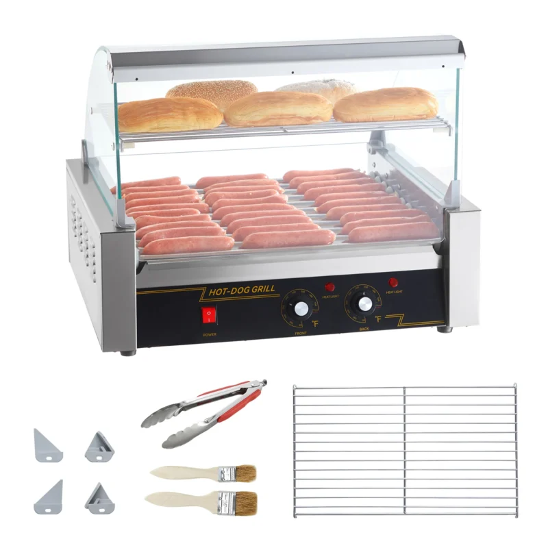 SucceBuy 5/7/11 Rods Commercial Hot Dog Roller Electric Sausage Maker Barbecue Grill Machine for Camping Party Home Appliance