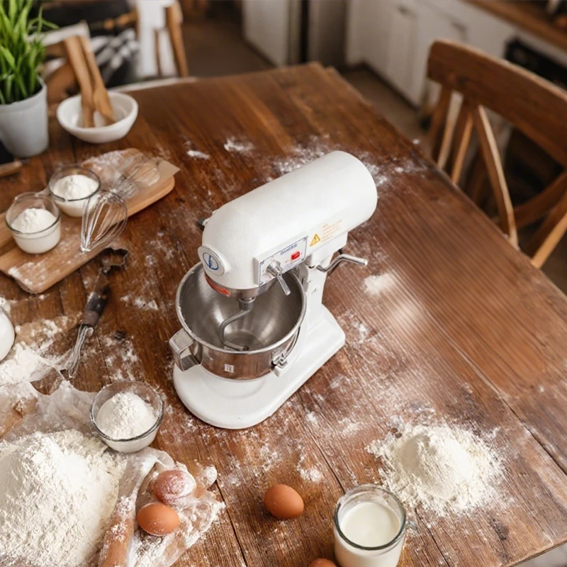 kf-Sedc28c70fbf74226916c0f2af51c81ec0 5L Commercial Mixer Machine 3 Speed 3 Functions Dough Hook Egg Beater Whisk Stainless Steel Food Chef Machine For Baking Kitchen