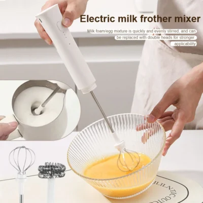 kf-Sf91252e8fa2a4bb38c76dd3525faa64d1 Multi functional handheld electric milk frother, rechargeable model, portable coffee frother, household kitchen small egg beater